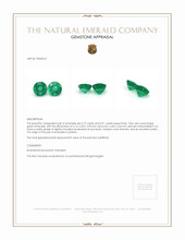 1.66 Ct.Tw.Total Carat Weight Emerald Pair from Zambia Appraisal