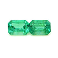 1.69 Ct.Tw.Total Carat Weight Emerald Pair from Zambia Video
