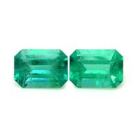 1.57 Ct.Tw.Total Carat Weight Emerald Pair from Zambia Video