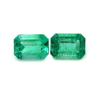 1.65 Ct.Tw.Total Carat Weight Emerald Pair from Zambia Video