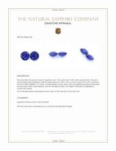 3.02 Ct.Tw.Total Carat Weight Blue Sapphire Pair from Ceylon (Sri Lanka) Appraisal