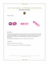 4.87 Ct.Tw.Total Carat Weight Pink Sapphire Pair from Madagascar Appraisal