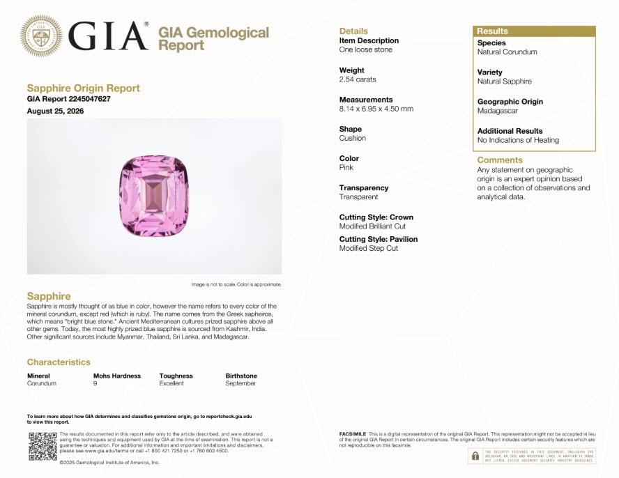 4.87 Ct.Tw. Pink Sapphire Pair from Madagascar