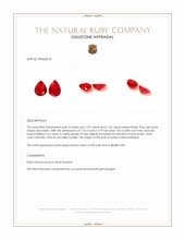 2.91 Ct.Tw.Total Carat Weight Ruby Pair from Mozambique Appraisal
