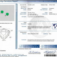 3.63 Ct.Tw.Total Carat Weight Emerald Pair from Colombia Scan Report