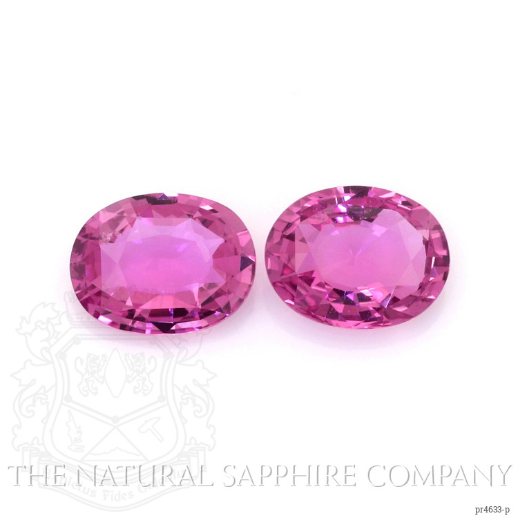 4.33 Ct.Tw. Purplish Pink Sapphire Pair from Ceylon (Sri Lanka)