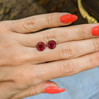 5.05&nbsp;Ct.Tw.Total Carat Weight Ruby Pair from Burma (Myanmar) Life Style