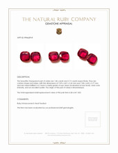 4.01 Ct.Tw.Total Carat Weight Ruby Pair from Mozambique Appraisal