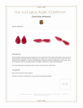 4.52 Ct.Tw.Total Carat Weight Ruby Pair from Mozambique Appraisal