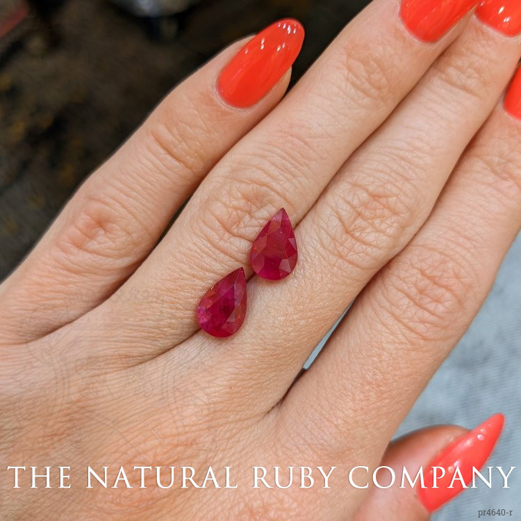 4.52 Ct.Tw. Ruby Pair from Mozambique