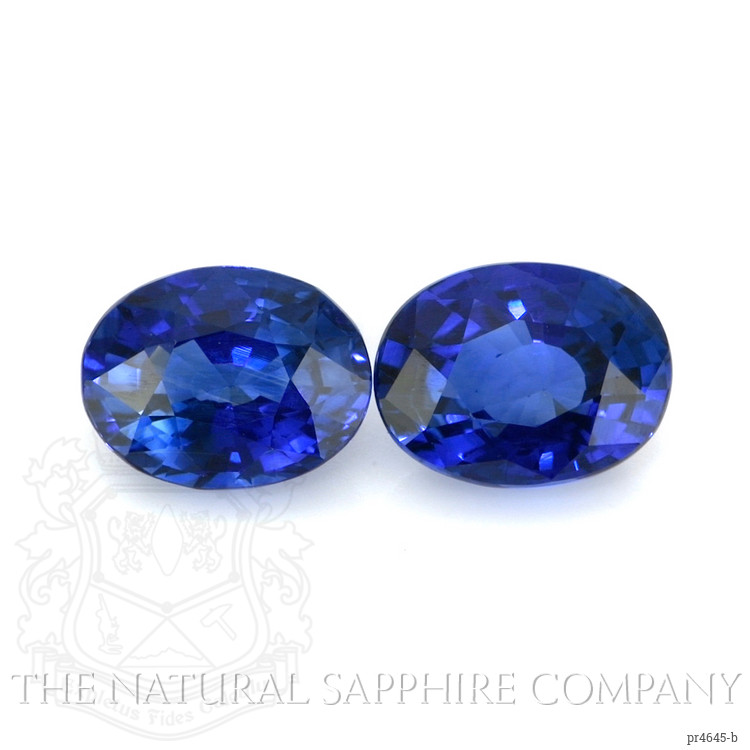 3.75 Ct.Tw. Blue Sapphire Pair from Ceylon (Sri Lanka)