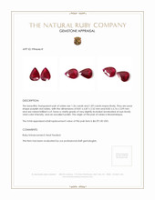 2.35 Ct.Tw.Total Carat Weight Ruby Pair from Mozambique Appraisal
