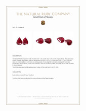 2.35 Ct.Tw.Total Carat Weight Purplish Red Ruby Pair from Mozambique Appraisal