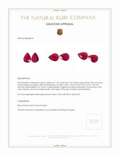 2.45 Ct.Tw.Total Carat Weight Ruby Pair from Mozambique Appraisal