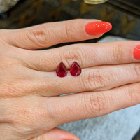 2.22 Ct.Tw.Total Carat Weight Ruby Pair from Mozambique Life Style