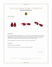 2.53 Ct.Tw.Total Carat Weight Ruby Pair from Mozambique Appraisal