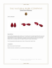 2.53 Ct.Tw.Total Carat Weight Ruby Pair from Mozambique Appraisal