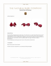 2.84 Ct.Tw.Total Carat Weight Ruby Pair from Mozambique Appraisal
