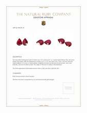 2.84 Ct.Tw.Total Carat Weight Ruby Pair from Mozambique Appraisal
