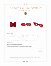 4.74 Ct.Tw.Total Carat Weight Ruby Pair from Mozambique Appraisal