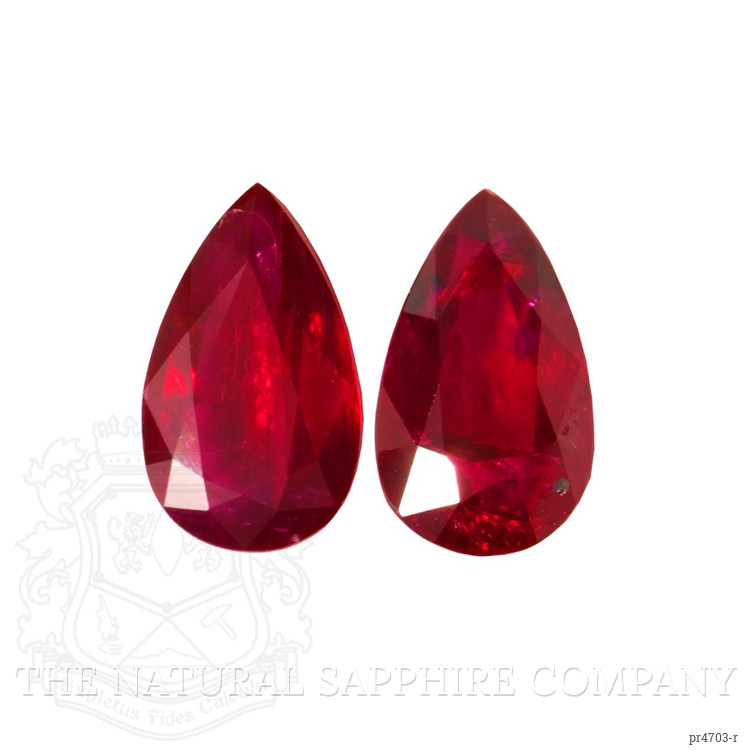 4.74 Ct.Tw. Ruby Pair from Mozambique