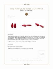 3.41 Ct.Tw.Total Carat Weight Ruby Pair from Mozambique Appraisal