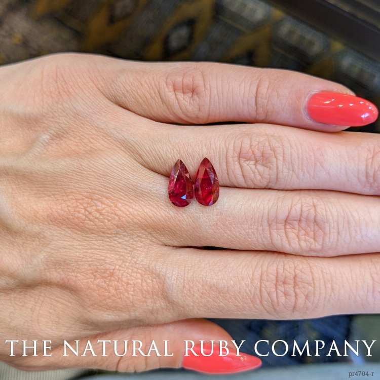 3.41 Ct.Tw. Ruby Pair from Mozambique