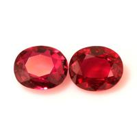 5.03&nbsp;Ct.Tw.Total Carat Weight Ruby Pair from Thailand Video