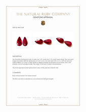 2.29 Ct.Tw.Total Carat Weight Ruby Pair from Mozambique Appraisal