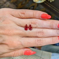 2.29 Ct.Tw.Total Carat Weight Ruby Pair from Mozambique Life Style