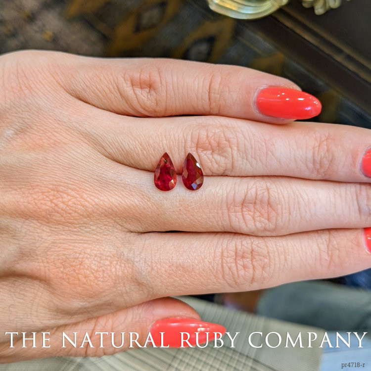 2.29 Ct.Tw. Ruby Pair from Mozambique