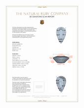 2.29 Ct.Tw.Total Carat Weight Ruby Pair from Mozambique 3 D Scan Report