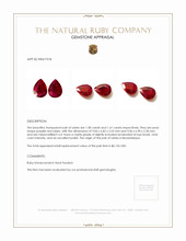 2.79 Ct.Tw.Total Carat Weight Purplish Red Ruby Pair from Mozambique Appraisal