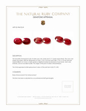 4.61 Ct.Tw.Total Carat Weight Ruby Pair from Mozambique Appraisal