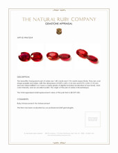 3.74 Ct.Tw.Total Carat Weight Ruby Pair from Mozambique Appraisal