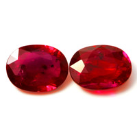 3.74 Ct.Tw.Total Carat Weight Ruby Pair from Mozambique Video