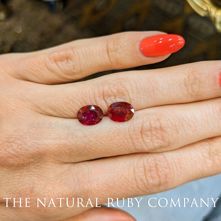 3.74 Ct.Tw. Ruby Pair from Mozambique
