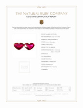 2.01 Ct.Tw.Total Carat Weight Ruby Pair from Mozambique Scan Report
