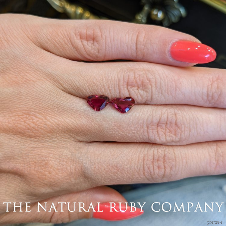 2.01 Ct.Tw. Ruby Pair from Mozambique