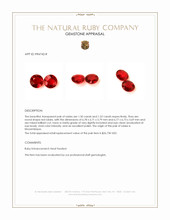 3.02 Ct.Tw.Total Carat Weight Ruby Pair from Mozambique Appraisal