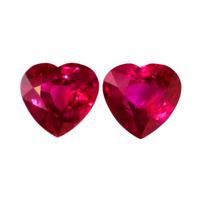 0.98 Ct.Tw.Total Carat Weight Ruby Pair from Mozambique Video