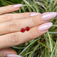 1.49 Ct.Tw.Total Carat Weight Ruby Pair from Mozambique Life Style