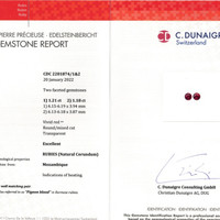 2.39 Ct.Tw.Total Carat Weight Ruby Pair from Mozambique Scan Report