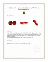 2.09 Ct.Tw.Total Carat Weight Ruby Pair from Mozambique Appraisal