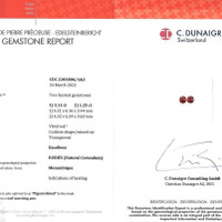 2.36 Ct.Tw.Total Carat Weight Ruby Pair from Mozambique Scan Report
