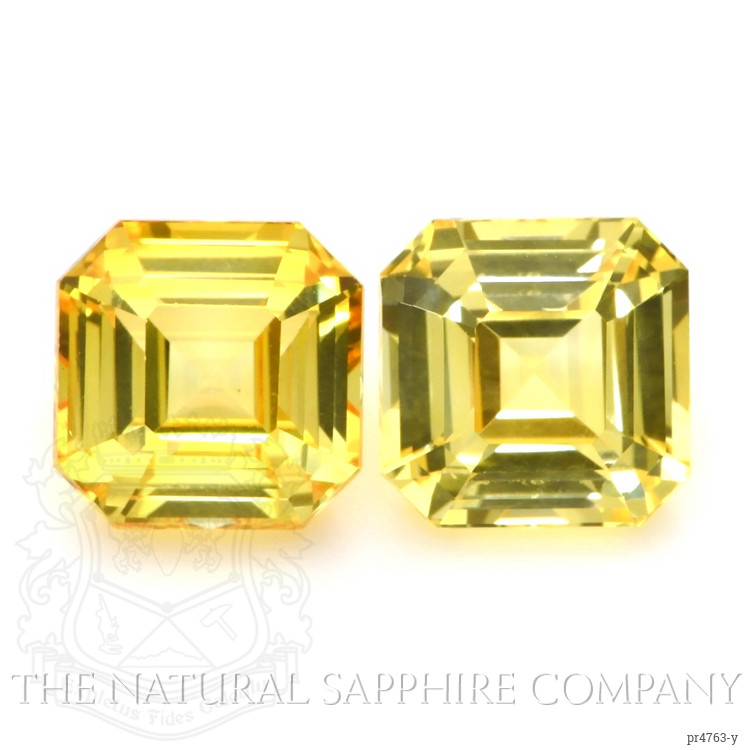 8.03 Ct.Tw. Yellow Sapphire Pair from Ceylon (Sri Lanka)