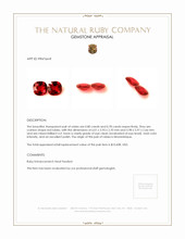 1.58 Ct.Tw.Total Carat Weight Ruby Pair from Mozambique Appraisal