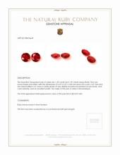 2.63 Ct.Tw.Total Carat Weight Ruby Pair from Mozambique Appraisal