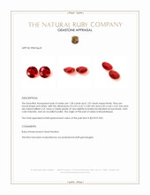 2.63 Ct.Tw.Total Carat Weight Ruby Pair from Mozambique Appraisal