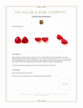 1.34 Ct.Tw.Total Carat Weight Ruby Pair from Mozambique Appraisal